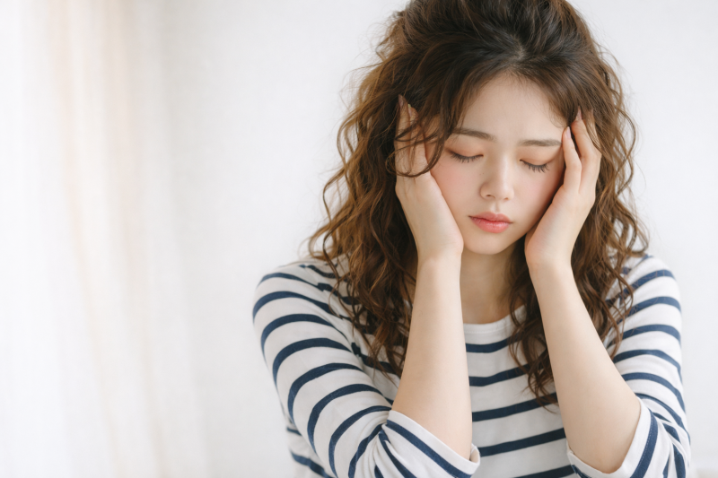 thinking girl
